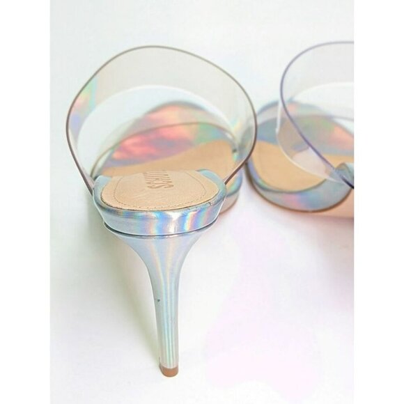 Schutz Women's Ariella Clear Strap High-Heel Slide Sandals Size 6.5 (MSRP $128) - Picture 9 of 12